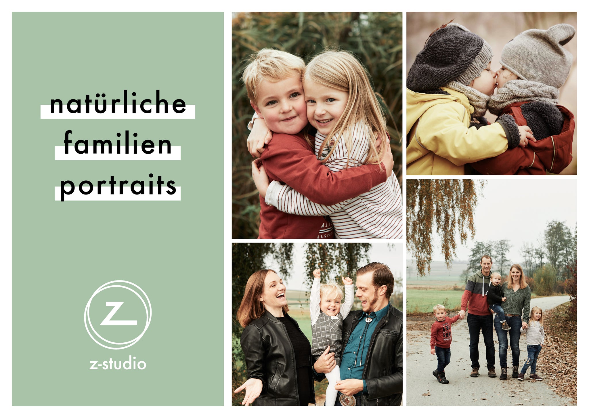 natürliches familienportrait